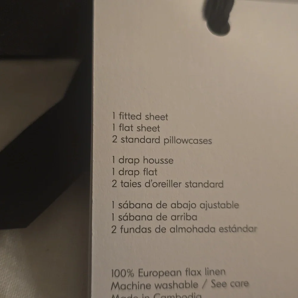 ❤️BUY 2 GET 1 FREE West Elm European Flax Linen Sheet Set, White,vQueen, $279 - Picture 7 of 16